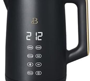 Beautihull 1.7-Liter Electric Kettle 1500W with One-Touch Activation, Black Sesame by Drew Barrymore