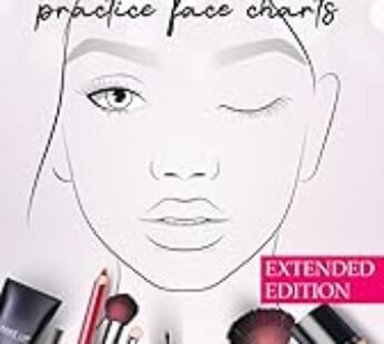 Makeup Practice Face Charts Extended Edition: 202 Pages & 10 Different Faces | Large Page Size Faces with Open and Closed …