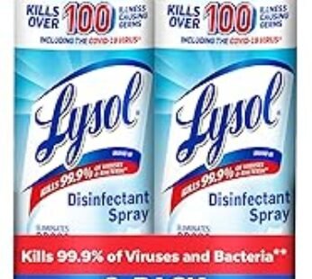 Lysol Disinfectant Spray, Household Essential Cleaning Supplies, Multi-Purpose Room Spray, Antibacterial Sanitizer Spray, …