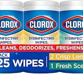 Clorox Disinfecting Cleaning Wipes Variety Pack, 75 Count Each, Pack of 3 (Package May Vary)
