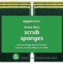 Amazon Basics Heavy Duty Scrub Sponges, Dual-Sided Design, Yellow/Green, 6-Pack